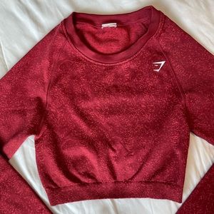 Gymshark Adapt Fleck Seamless Long Sleeve Crop Top Size Small